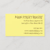 Schokoladengebäck, gebacken von Bäckerei Koch Visitenkarte (Rückseite)