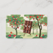 Schokoladengedeckte Erdbeerkonfektionen Visitenkarte (Vorderseite)