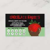 Schokoladengedeckte Fruchtbonbons Treuekarte (Rückseite)