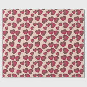 Schokoladengedeckte Herzen Geschenkpapier (Flach)