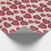 Schokoladengedeckte Herzen Geschenkpapier (Ecke)