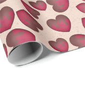Schokoladengedeckte Herzen Geschenkpapier (Rolleneckpunkt)
