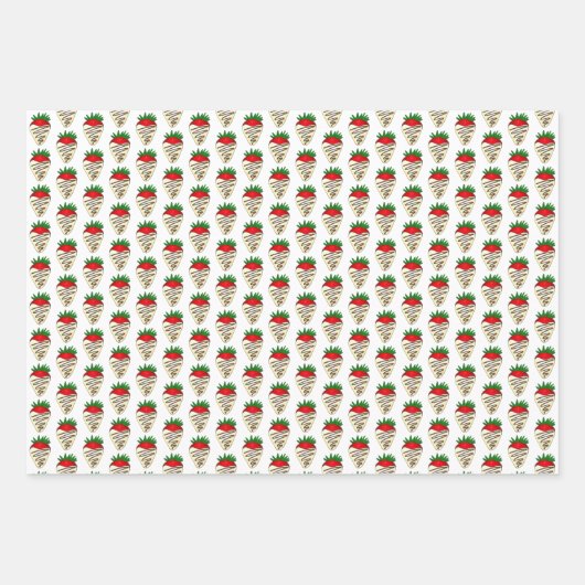Schokoladengepökelte Erdbeeren Erdbeeren Geschenkpapier Set (Vorderseite 2)