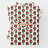 Schokoladengepökelte Erdbeeren Erdbeeren Geschenkpapier Set (Beispiel)