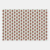 Schokoladengepökelte Erdbeeren Erdbeeren Geschenkpapier Set (Vorderseite)