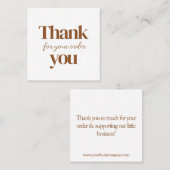 Schokoladengeschäft dank Karte (Vorne/Hinten)