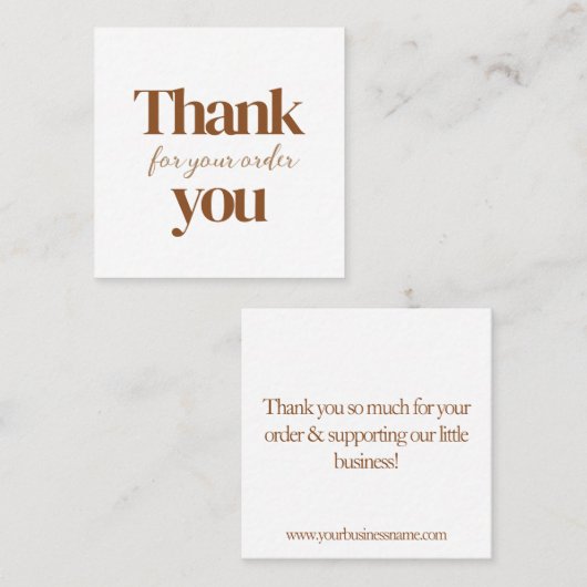 Schokoladengeschäft dank Karte (Vorne/Hinten)