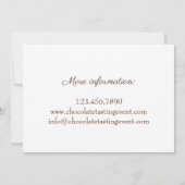 Schokoladengeschmack Mendiants Schokoladenveransta Einladung (Rückseite)