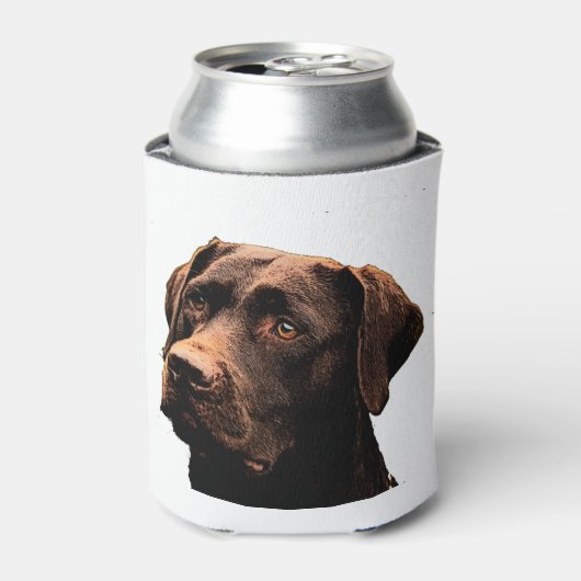 Schokoladengesicht Labrador Dosenkühler (Kanne Vorderseite)