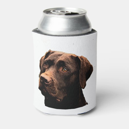 Schokoladengesicht Labrador Dosenkühler (Kanne Rückseite)