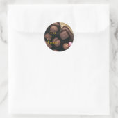 Schokoladengestörte Rundkleber - 2 Runder Aufkleber (Tasche)