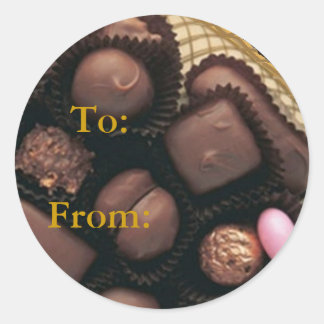 Schokoladengestörte Rundkleber - 2 Runder Aufkleber