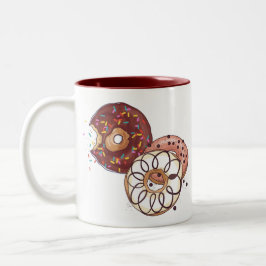 Schokoladenglasur mit Sprinklen Wasserfarbenduft Zweifarbige Tasse