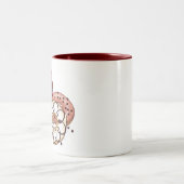 Schokoladenglasur mit Sprinklen Wasserfarbenduft Zweifarbige Tasse (Mittel)