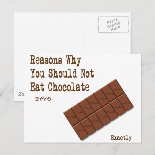Schokoladengründe Postkarte (Vorne/Hinten)