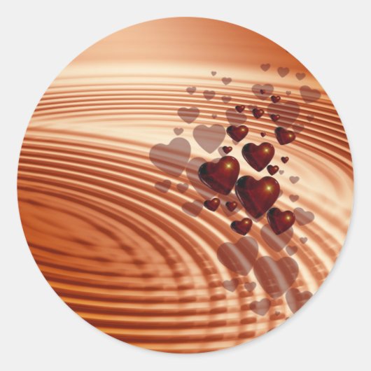 Schokoladenheartensticker Runder Aufkleber (Vorderseite)