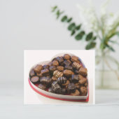 Schokoladenherz Postkarte (Stehend Vorderseite)