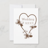 Schokoladenherz und Schmetterlinge RSVP Karte (Vorderseite)