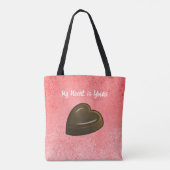 Schokoladenherz Valentinstag Tasche (Rückseite)