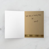 Schokoladenherz Zeichnend Goldenes Herz Funny Lieb Karte (Innenseite)