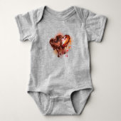 Schokoladenherzen Baby Strampler (Vorderseite)