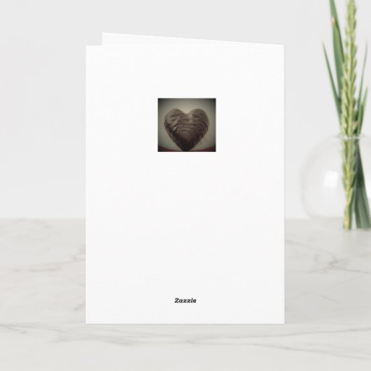 Schokoladenherzen Feiertagskarte (Rückseite)