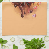 Schokoladenherzen Geschirrtuch (Gefaltet)