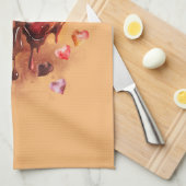 Schokoladenherzen Geschirrtuch (Viertel Falte)