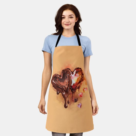 Schokoladenherzen Schürze (Getragen)