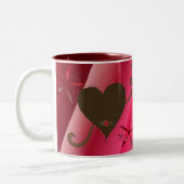 Schokoladenherzen Zweifarbige Tasse (Links)