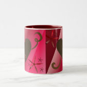 Schokoladenherzen Zweifarbige Tasse (Mittel)