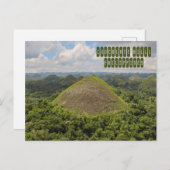 Schokoladenhügel in Bohol Postkarte (Vorne/Hinten)