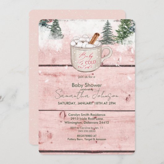 Schokoladenjunge im Freien Einladung (Vorne/Hinten)