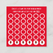 Schokoladenkarte Erdbeerquadratische Briefmarke Treuekarte (Rückseite)