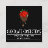 Schokoladenkarte Erdbeerquadratische Briefmarke Treuekarte (Vorderseite)