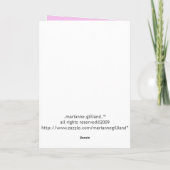 Schokoladenkarte Feiertagskarte (Rückseite)