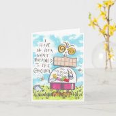 Schokoladenkarte Karte (Gelbe Blume)