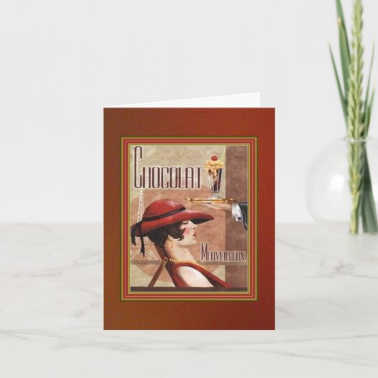 Schokoladenkarte Karte (Vorderseite)