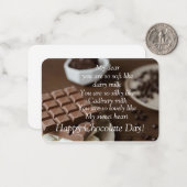 Schokoladenkarte Mitteilungskarte (Vorderseite/Rückseite Beispiel)