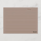 Schokoladenkarte Postkarte (Rückseite)