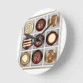 Schokoladenkartoffeln Runde Wanduhr (Winkel)