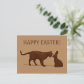 Schokoladenkatze Feiertagspostkarte (Stehend Vorderseite)