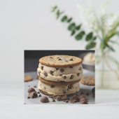 Schokoladenkeks Eis Sandwich Postkarte (Stehend Vorderseite)