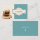 Schokoladenkeks-Geschäfts-Karten {aquamarin} Visitenkarte (Vorne/Hinten)