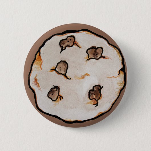 Schokoladenkekse Muster Button (Vorderseite)