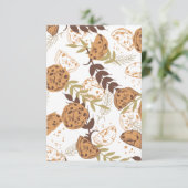 Schokoladenkekse Muster weiß Dankeskarte (Stehend Vorderseite)