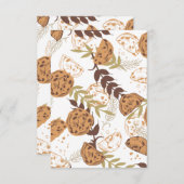 Schokoladenkekse Muster weiß Dankeskarte (Vorne/Hinten)