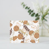 Schokoladenkekse Muster weiß Postkarte (Stehend Vorderseite)
