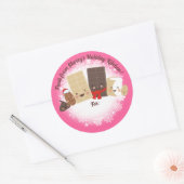 Schokoladenkekse Weihnachtsgebäck Runder Aufkleber (Umschlag)