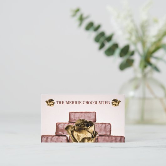 Schokoladenkernacker Visitenkarte (Stehend Vorderseite)